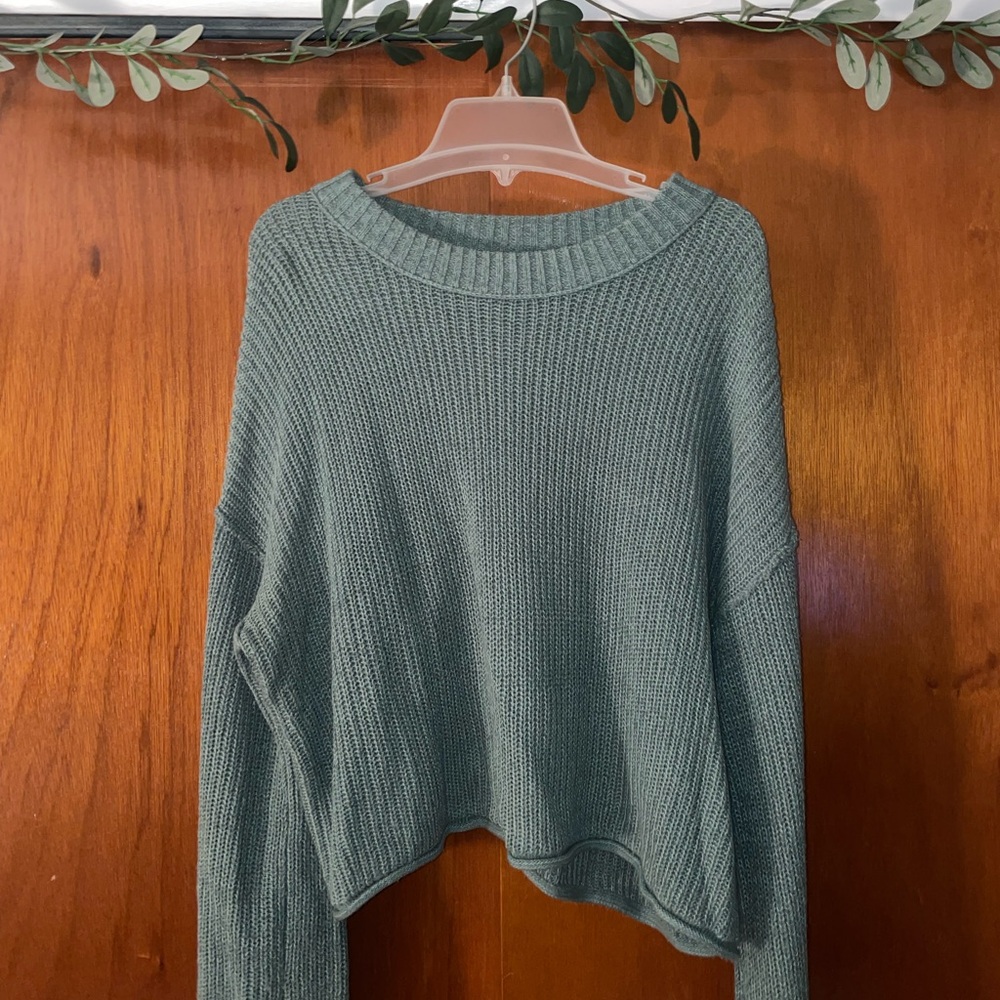 Wild Fable Teal Crew Neck Sweater